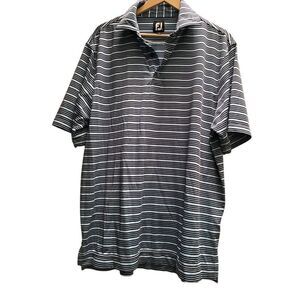 FootJoy Striped Golf Polo Shirt Mens Short Sleeve Performance‎ Casual